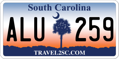 SC license plate ALU259