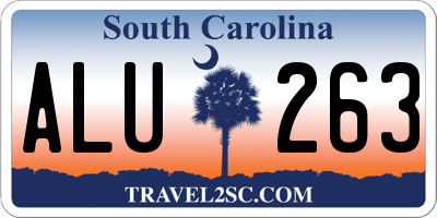 SC license plate ALU263