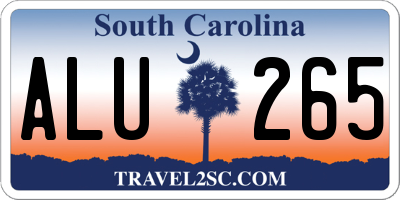 SC license plate ALU265