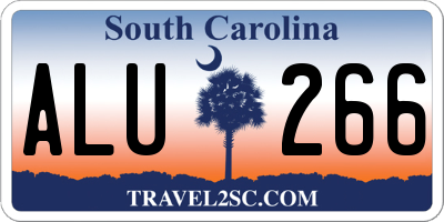 SC license plate ALU266