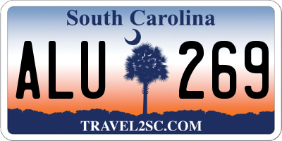 SC license plate ALU269