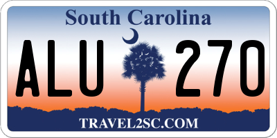 SC license plate ALU270