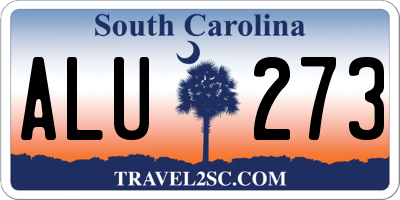 SC license plate ALU273
