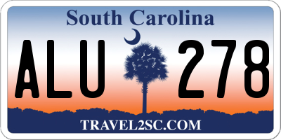 SC license plate ALU278