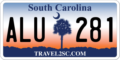 SC license plate ALU281