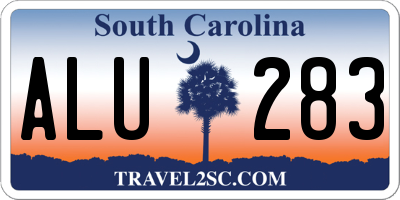 SC license plate ALU283