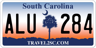 SC license plate ALU284