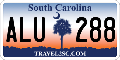 SC license plate ALU288