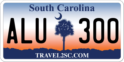 SC license plate ALU300