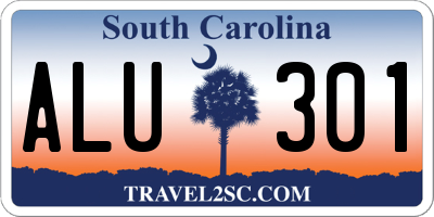 SC license plate ALU301
