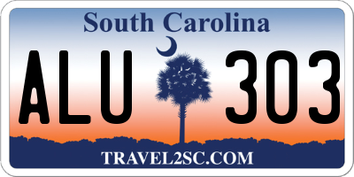 SC license plate ALU303