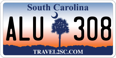 SC license plate ALU308
