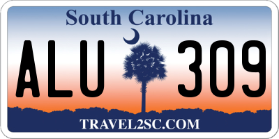SC license plate ALU309