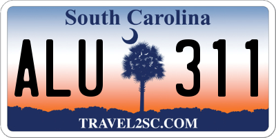SC license plate ALU311