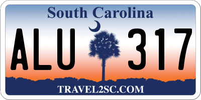 SC license plate ALU317