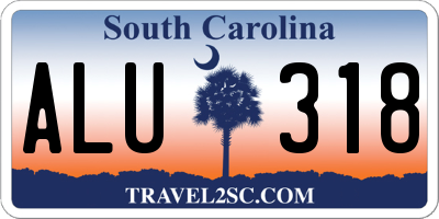 SC license plate ALU318