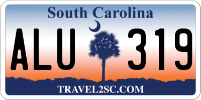 SC license plate ALU319