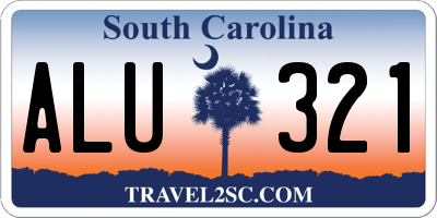 SC license plate ALU321