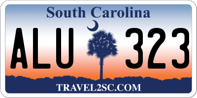 SC license plate ALU323
