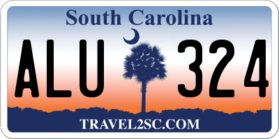 SC license plate ALU324