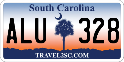 SC license plate ALU328