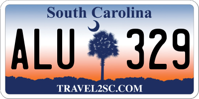 SC license plate ALU329