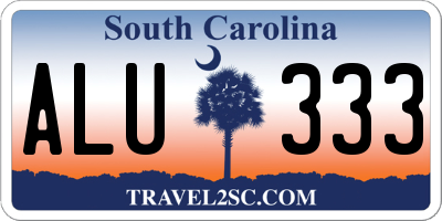 SC license plate ALU333