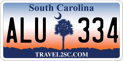 SC license plate ALU334