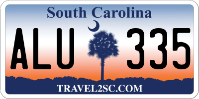 SC license plate ALU335