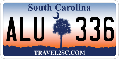 SC license plate ALU336