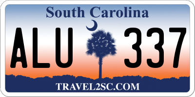 SC license plate ALU337