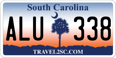 SC license plate ALU338