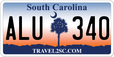 SC license plate ALU340