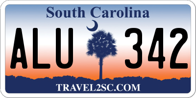 SC license plate ALU342