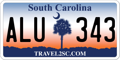 SC license plate ALU343