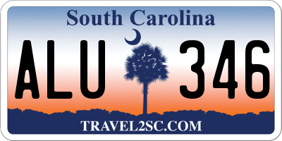 SC license plate ALU346