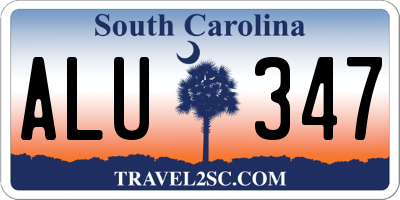 SC license plate ALU347