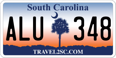 SC license plate ALU348
