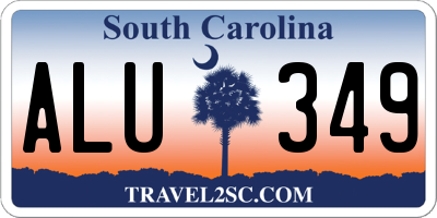 SC license plate ALU349