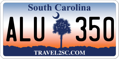 SC license plate ALU350