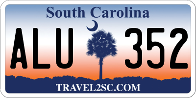 SC license plate ALU352