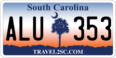 SC license plate ALU353