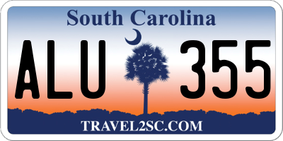 SC license plate ALU355