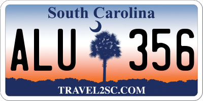SC license plate ALU356