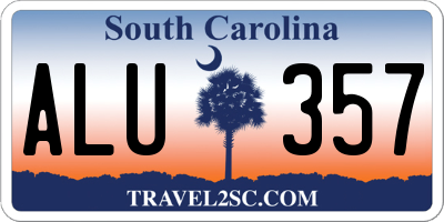 SC license plate ALU357