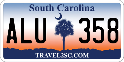 SC license plate ALU358