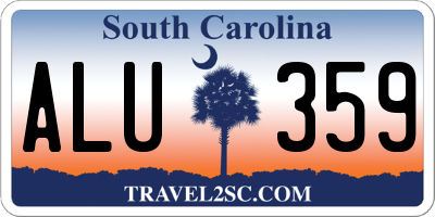 SC license plate ALU359