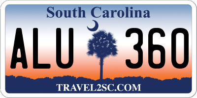 SC license plate ALU360