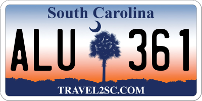 SC license plate ALU361