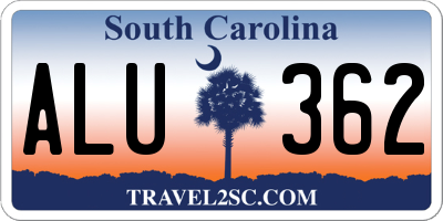 SC license plate ALU362